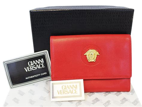 versace red wallet women& 39